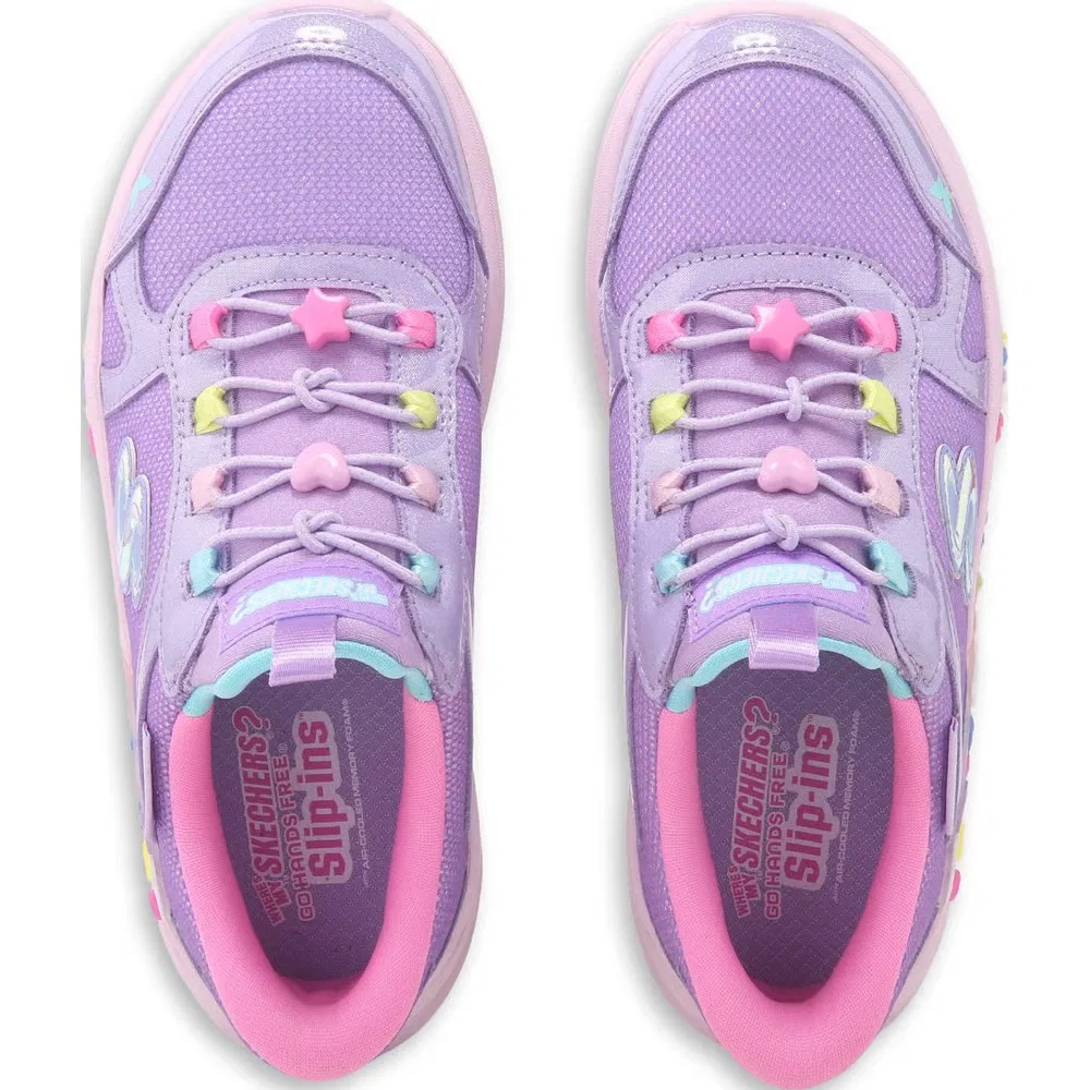 Детские кроссовки Skechers, Lavender/Pink Multi — фото 4