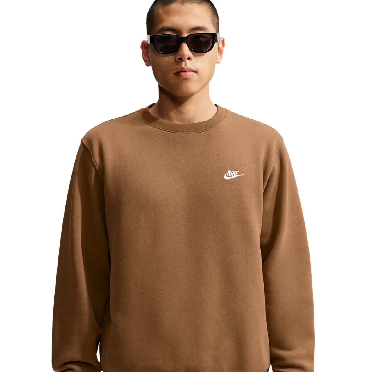 Мужская куртка из смеси хлопка и полиэстера Nike Club Crew, White/Ale Brown