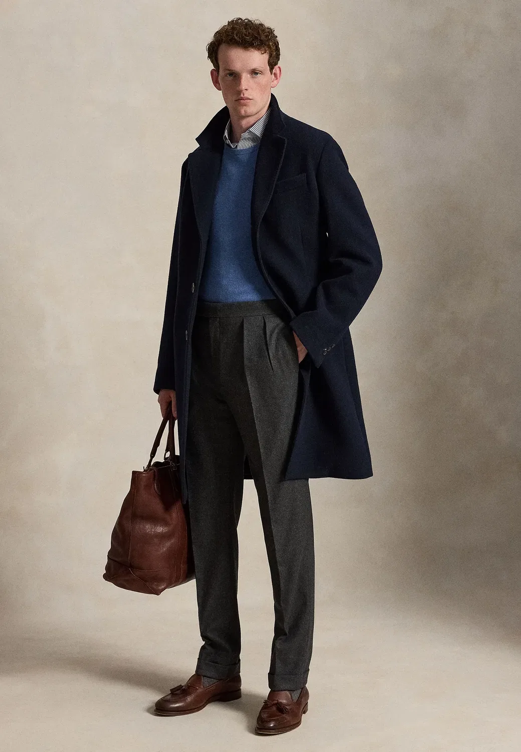 Шерстяной джемпер с круглым вырезом Polo Ralph Lauren, Blue Borage Heather — фото 2