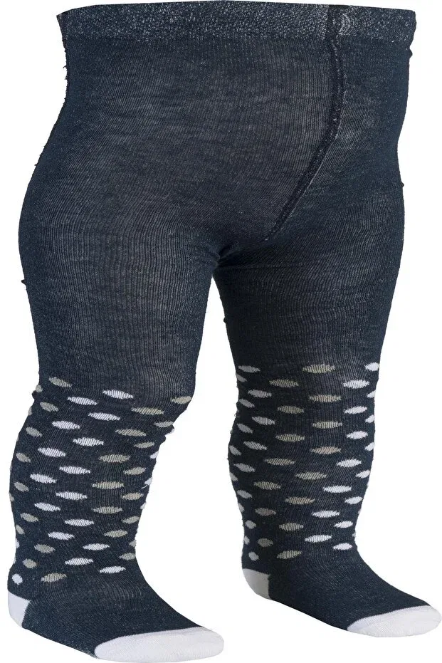 Детские колготки для девочек с принтом Bebeğime Çorap, Navy Blue-White