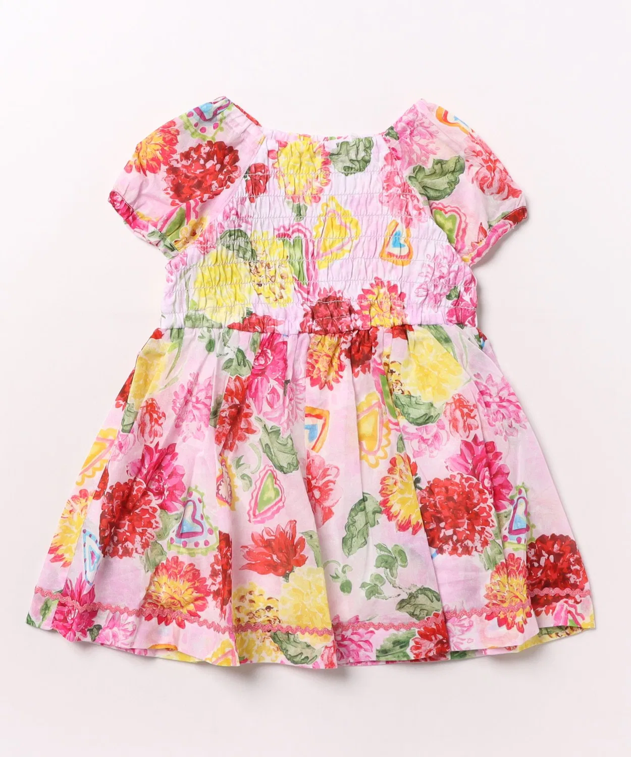 Детское платье для девочек с принтом, хлопковое, модель Original Dahlia Heart Print, hakka baby, Розовый