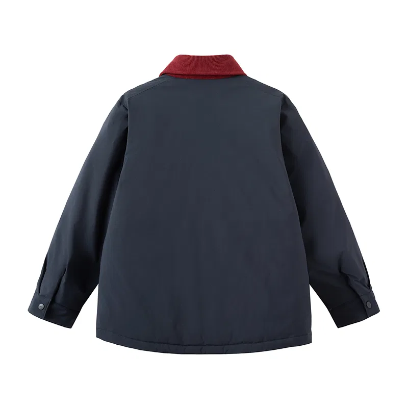 Детское пальто-пуховик с принтом Kids Down Jackets Lapel Thin Windproof ASICS, 50658 Khaki — фото 4
