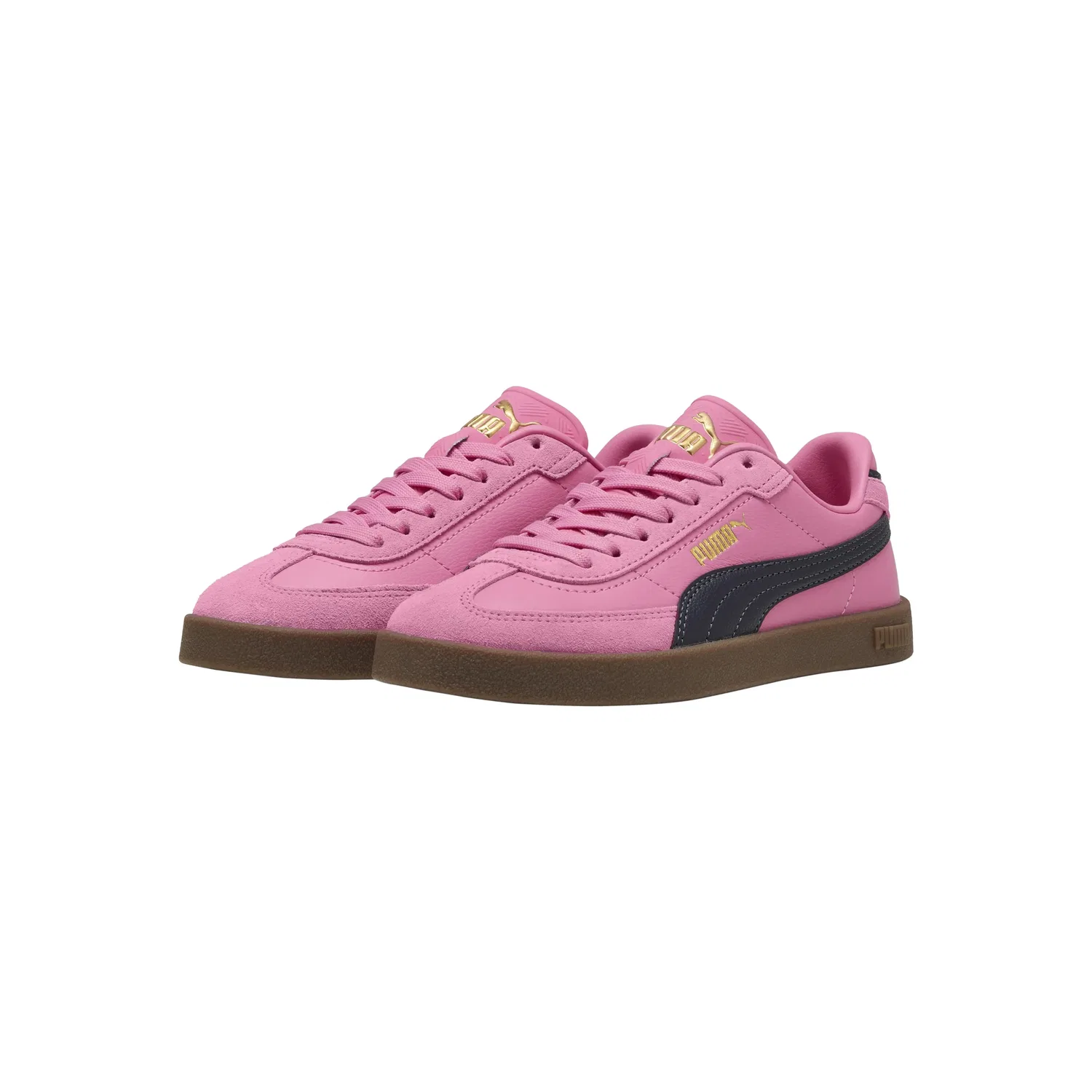 Кроссовки низкие кожаные Junior Club II Era Puma, розовый — фото 2