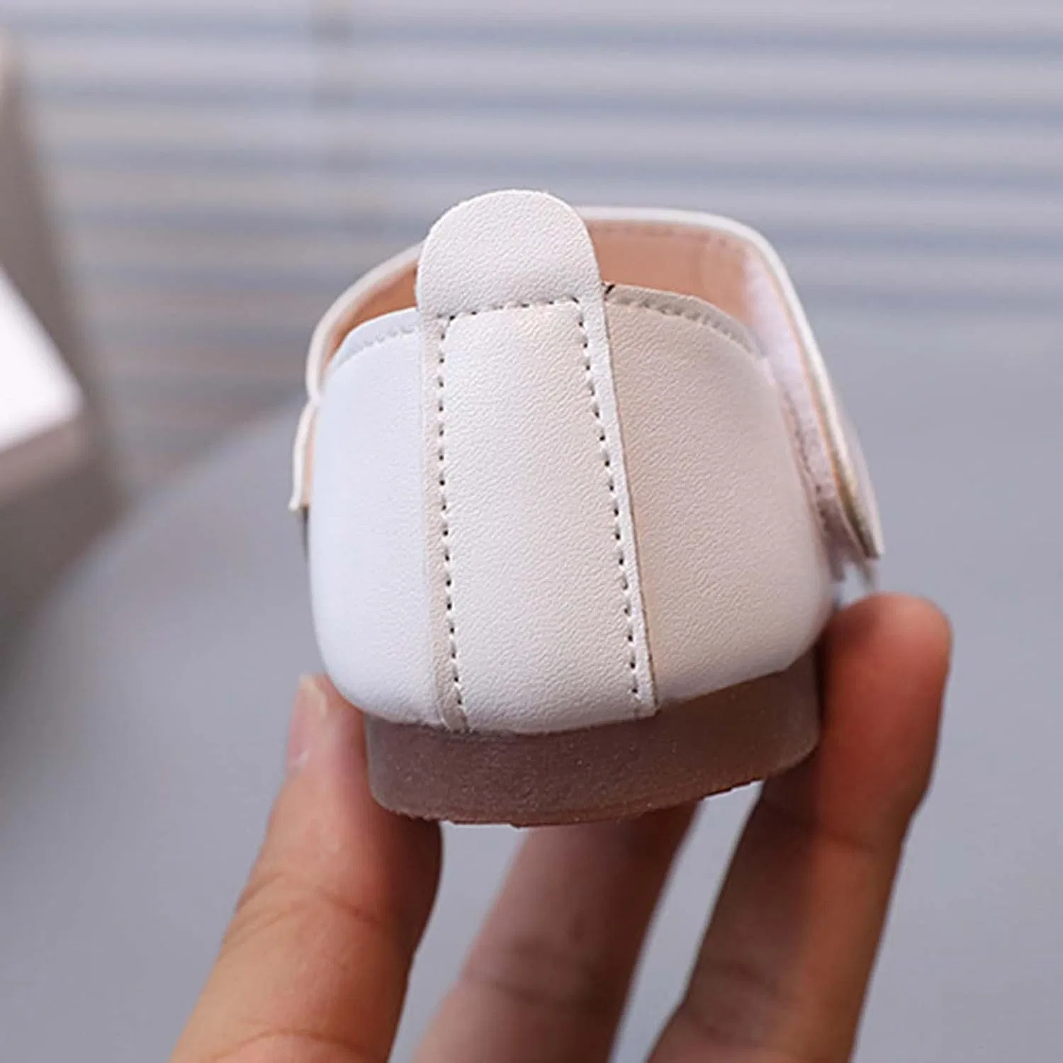 Детские туфли Мэри Джейн с 3D-цветком для девочек, White — фото 2