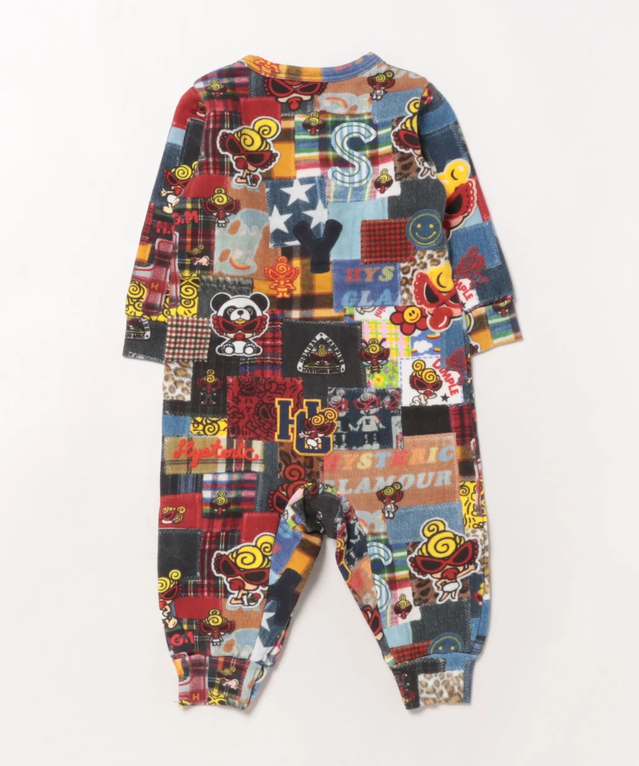 Детский комбинезон с принтом MESSY PATCHWORK HYSTERIC MINI, Indigo Blue — фото 2