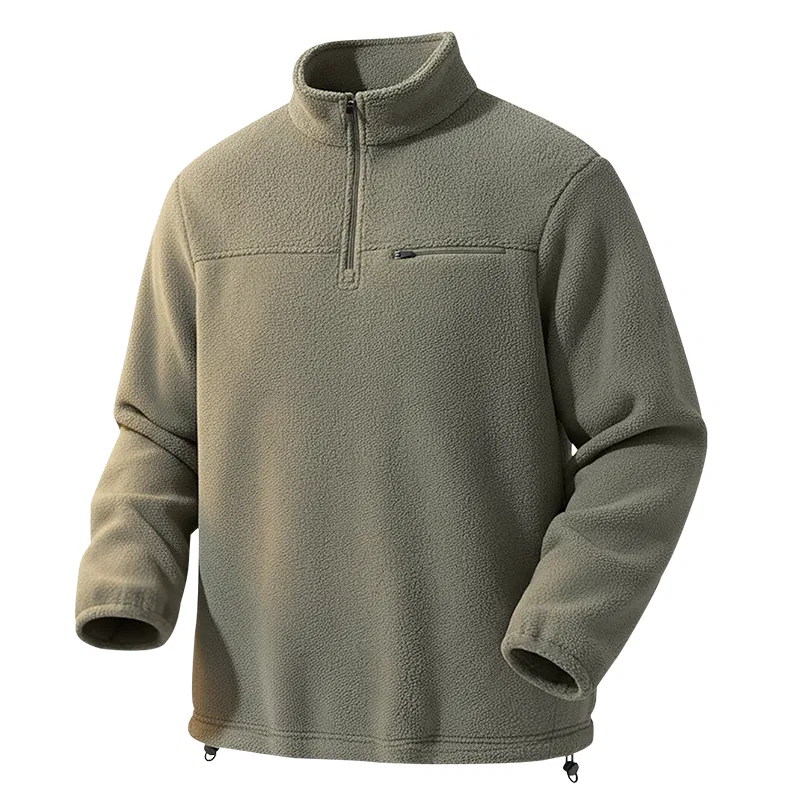 Детская куртка из флиса с воротником-стойкой MINISO, Army Green (Logo)