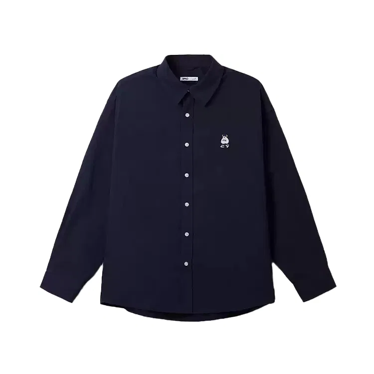 Детская рубашка с отложным воротником SPAO, Marine Blue