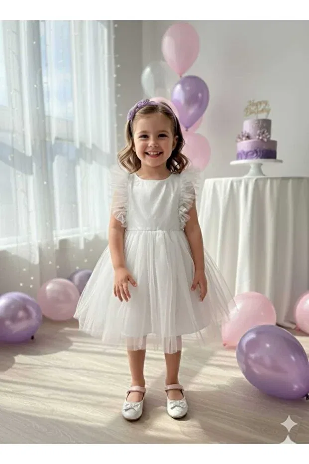Детское платье для девочек с принтом Penu Baby Kids, White