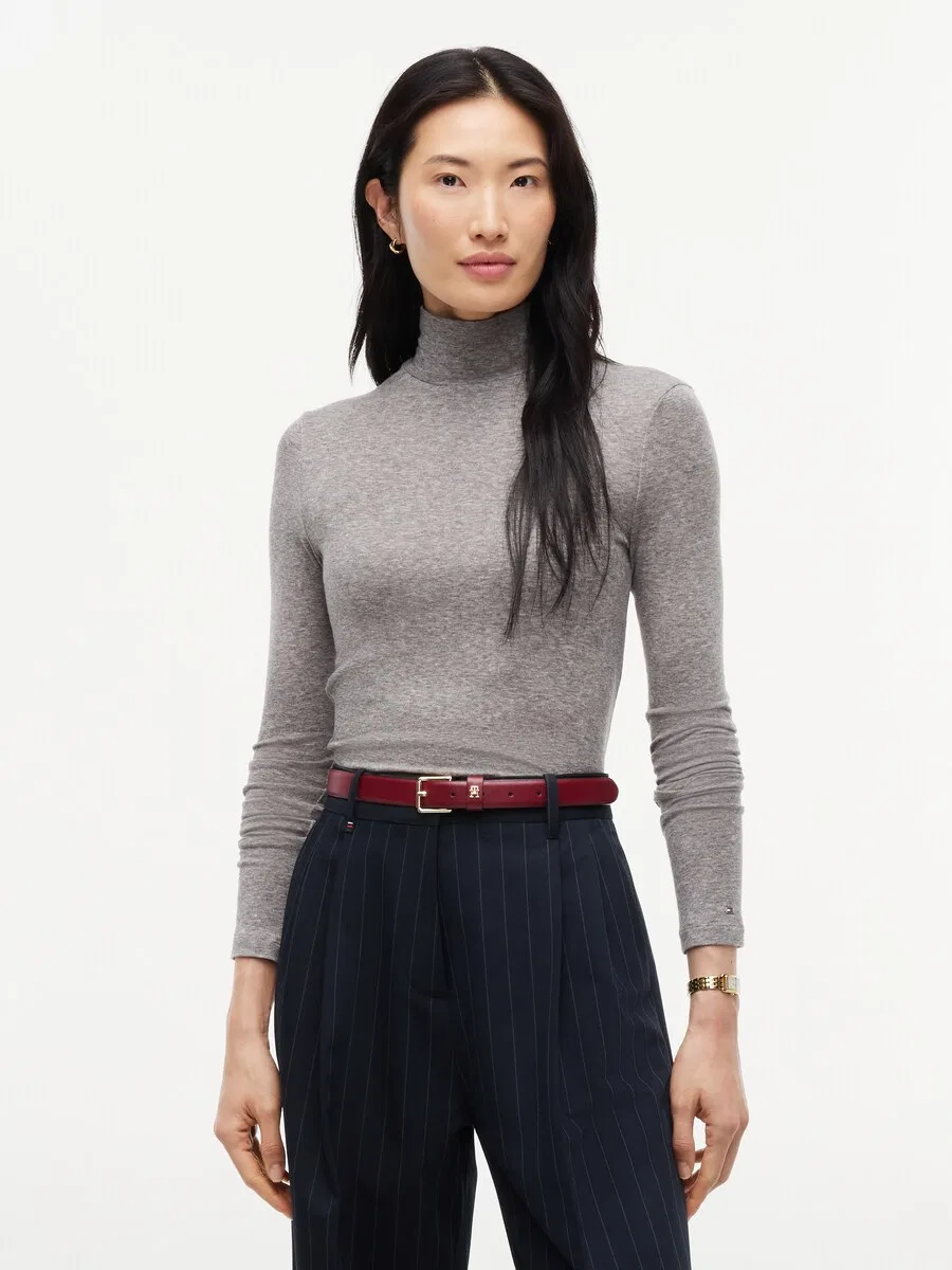 Топ TOMMY HILFIGER серого цвета — фото 2