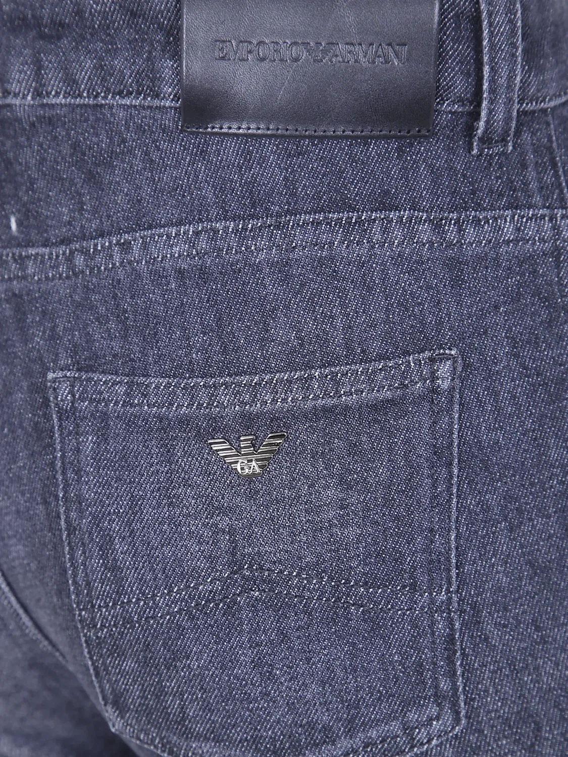 Джинсы-клеш с логотипом Emporio Armani, синий — фото 3