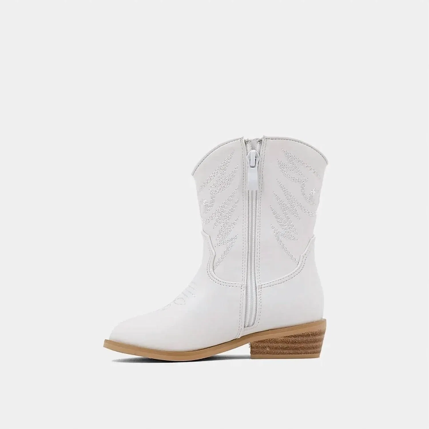 Детские сапоги Zahara Mini Boot с западной строчкой SHU SHOP, White