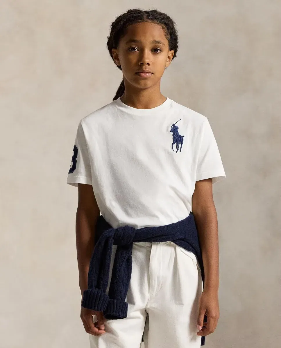 Детская футболка для мальчиков хлопковая Polo Ralph Lauren, Blanco — фото 2