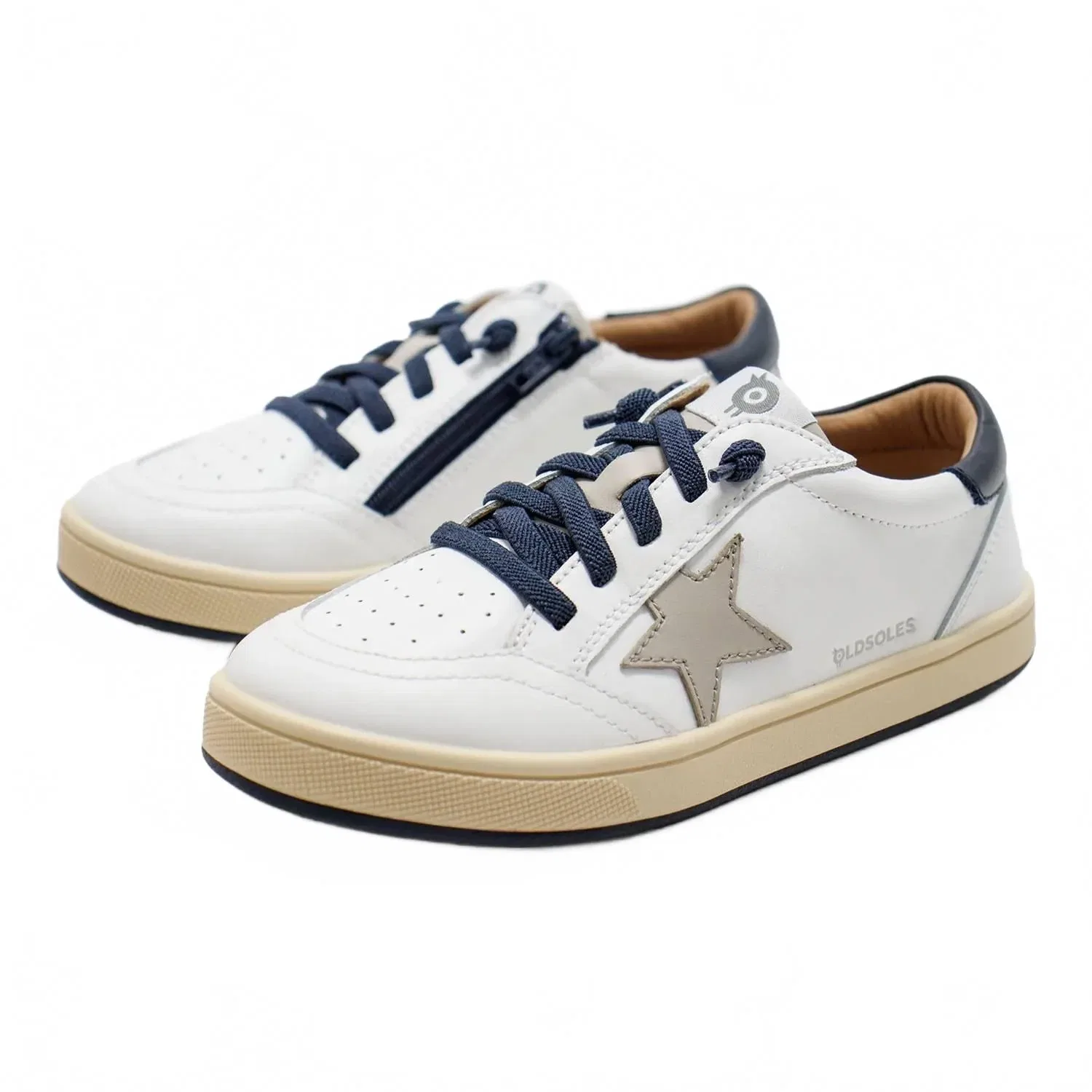 Детские кроссовки низкие с перфорацией Platinum Runner Low Top Sneaker Old Soles, Snow — фото 3