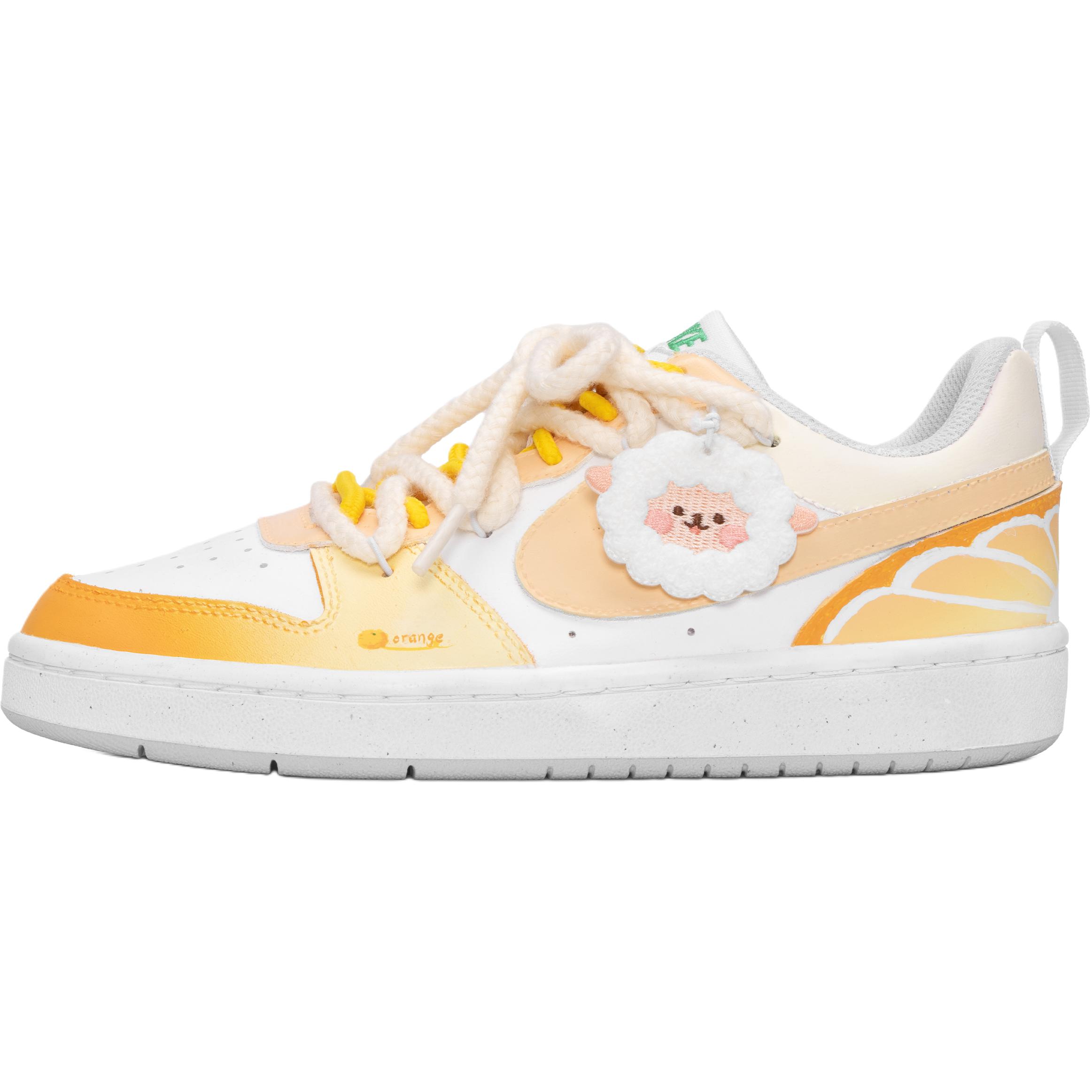 

Nike Бордо Orange Lamb нескользящие и дышащие лоу-топ детские скейтбординг кроссовки Orange