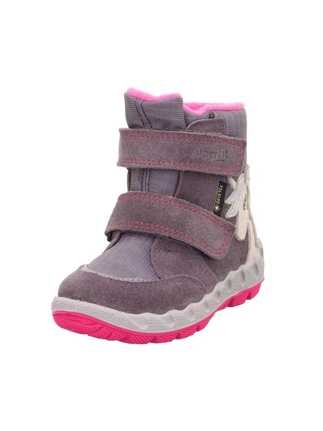 Детские снежные ботинки для девочек с мембраной Icebird Superfit, Lilac Pink