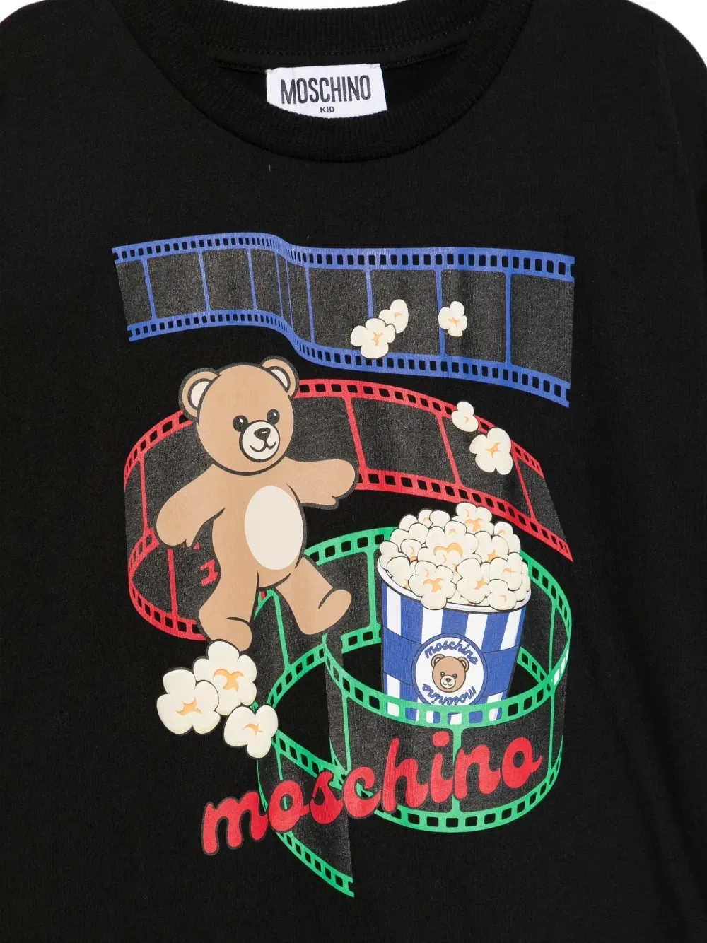 Футболка с принтом "Мишка Тедди" Moschino Kids, черный — фото 3