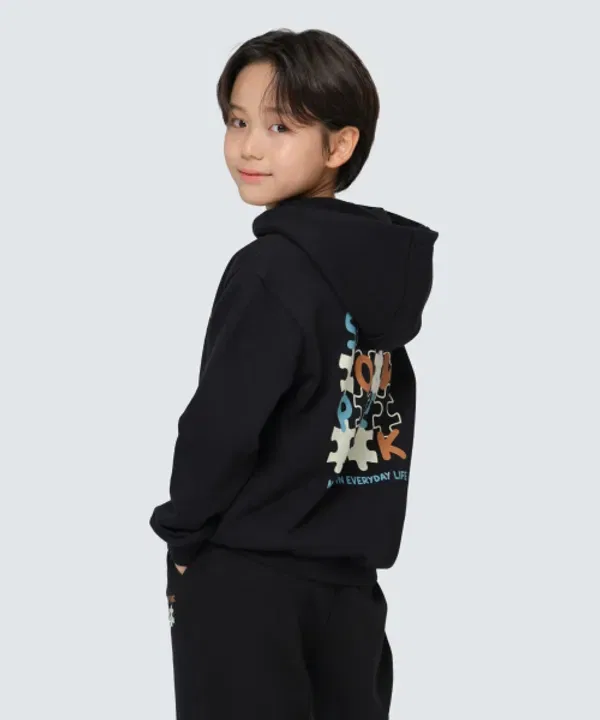 Детская футболка с капюшоном, графический принт, Snowpeak Apparel Kids, черный