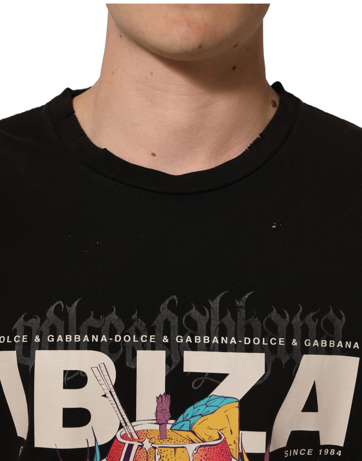 Мужская футболка с принтом IBIZA Dolce & Gabbana, Black — фото 3