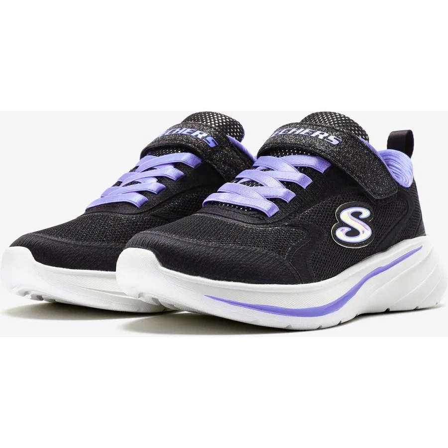 Кроссовки детские с липучками Wave 92 Skechers, Черный — фото 3