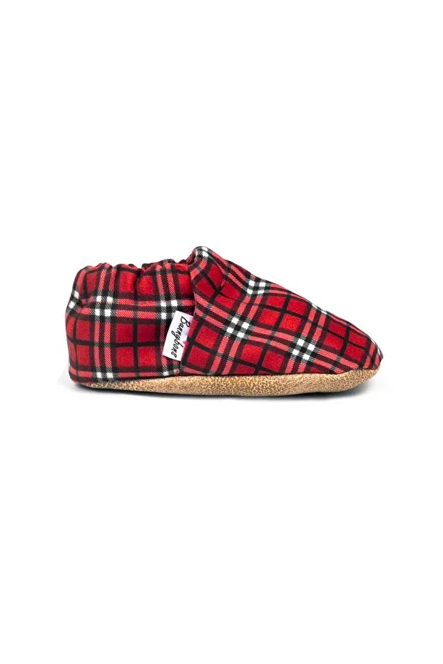 Детские пинетки для новорожденных с принтом Plaid Baby Booties With Non-Slip Sole Bunnybons, Patterned