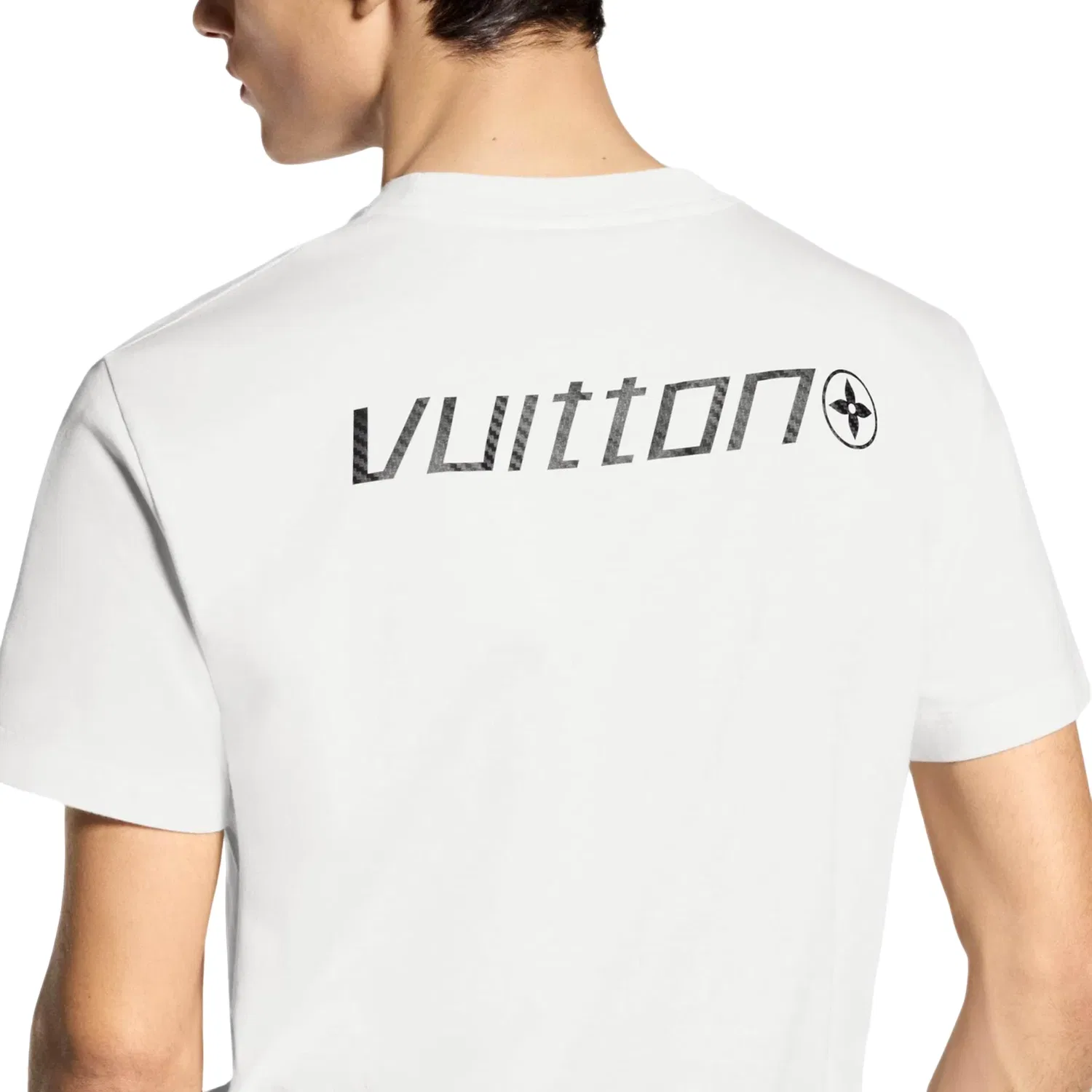 Мужская футболка с принтом SS26 Printed Signature LOUIS VUITTON, белый — фото 2