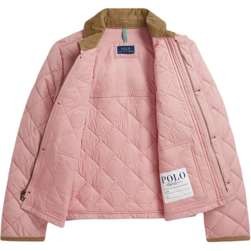 Детская стеганая куртка с лацканами Rose Pink Polo Ralph Lauren — фото 3