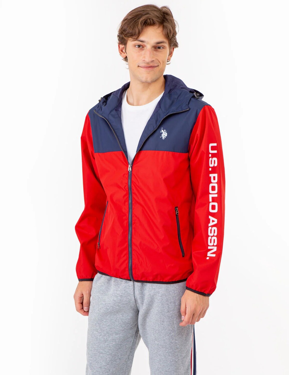 

Ветровка U.S. Polo Assn. Uspa Sleeve Colorblock, красный