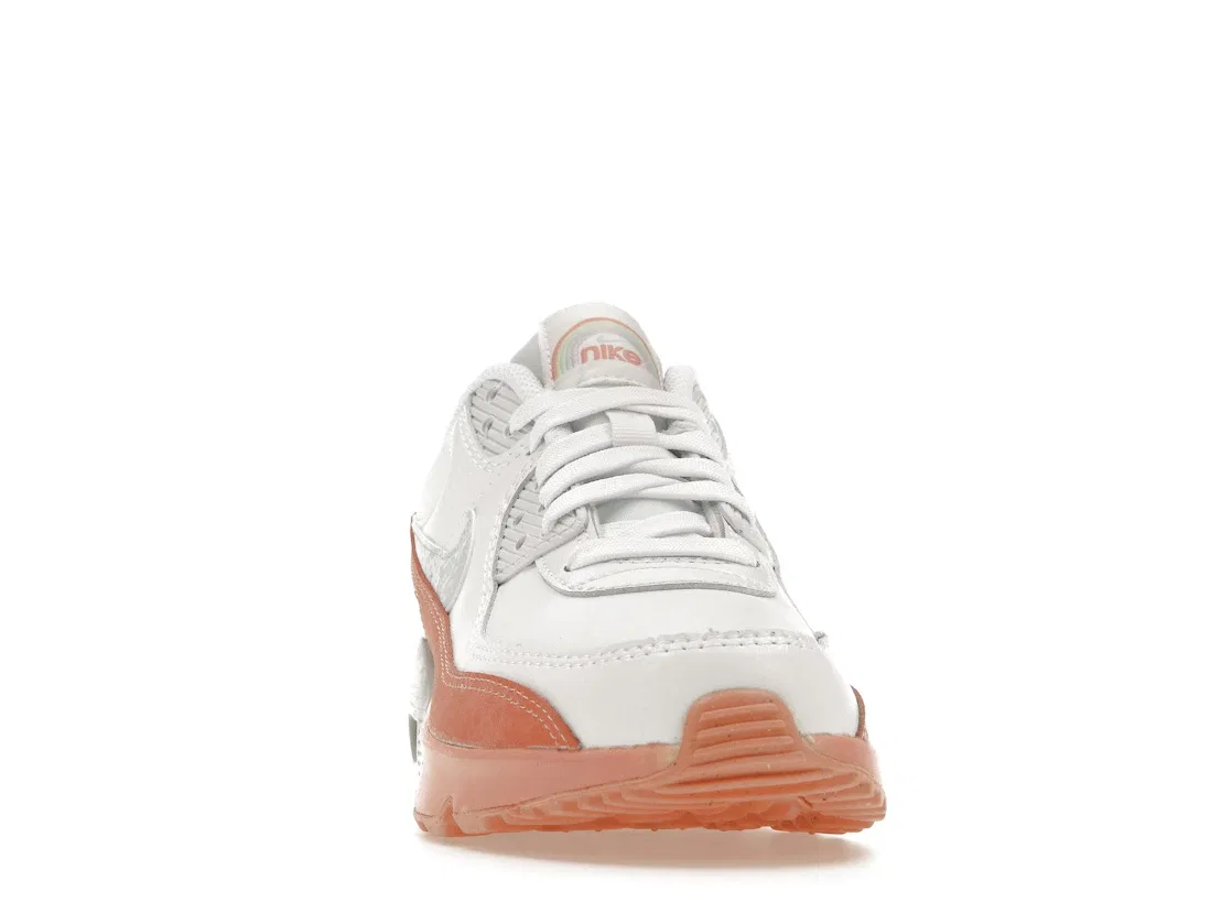 Детские кроссовки с перфорацией Nike Air Max 90 Nike, White/Light Madder Root/Aura — фото 2