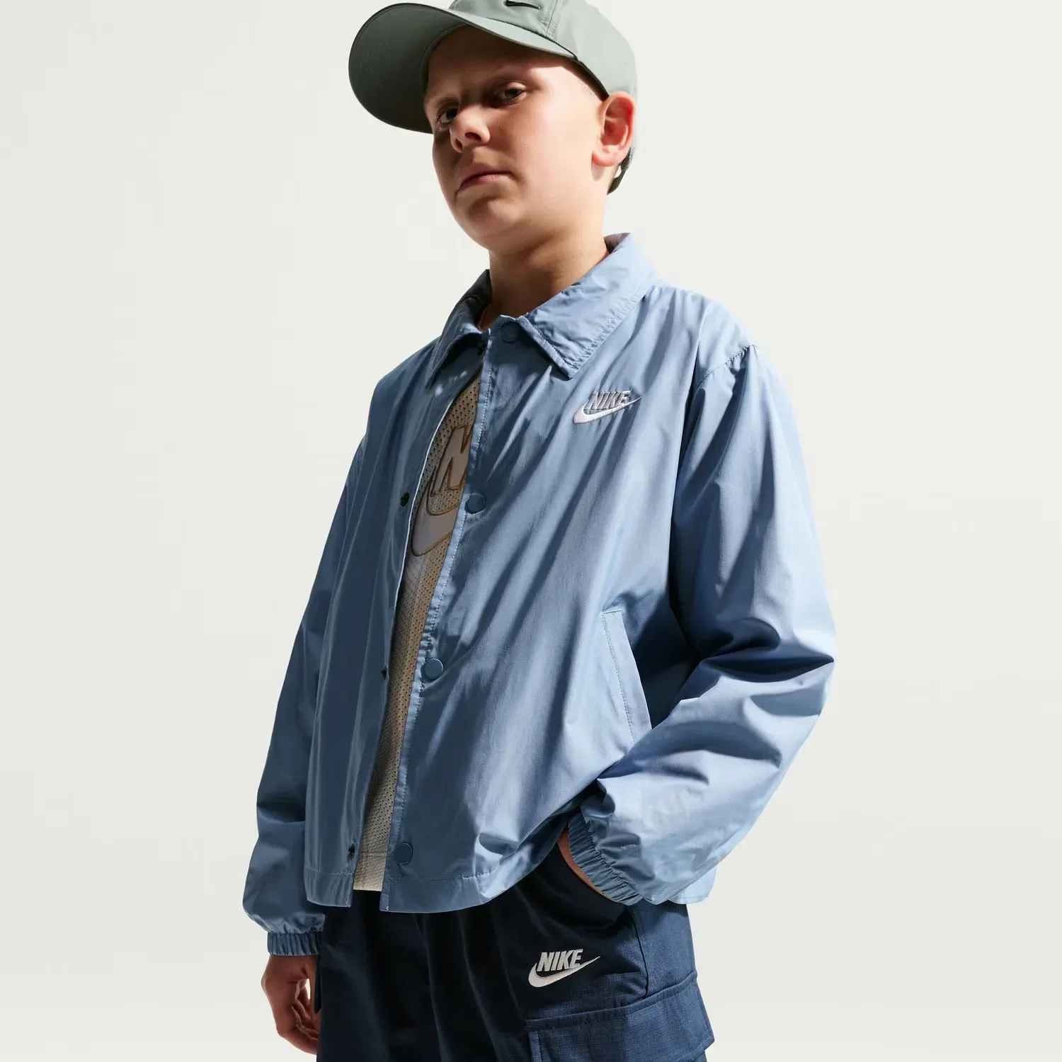 Детские шорты карго Спортшорты Sportswear Club Woven Cargo Short Nike, Azul Marino — фото 4