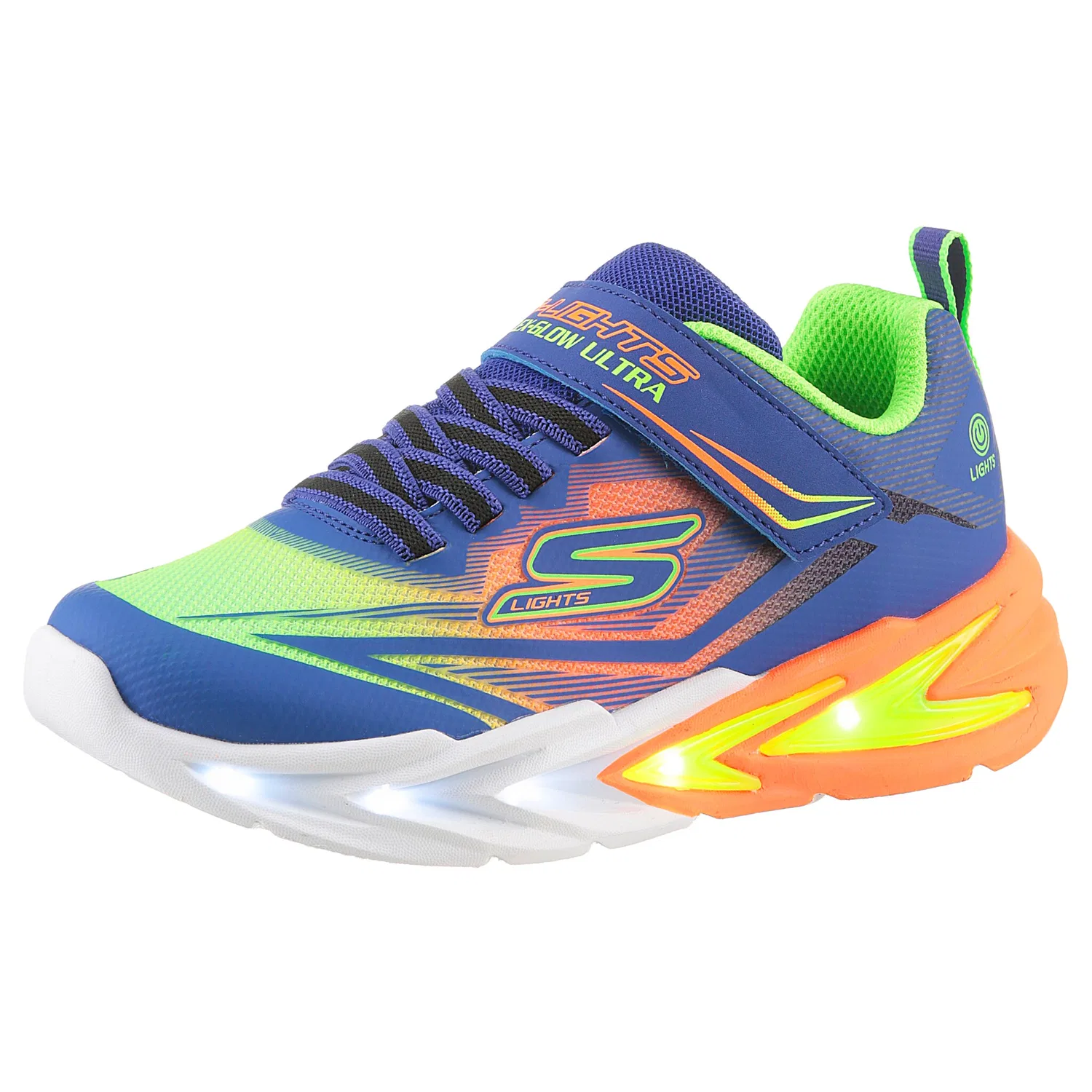 Детские кроссовки со световой функцией Skechers, Blue-Multi