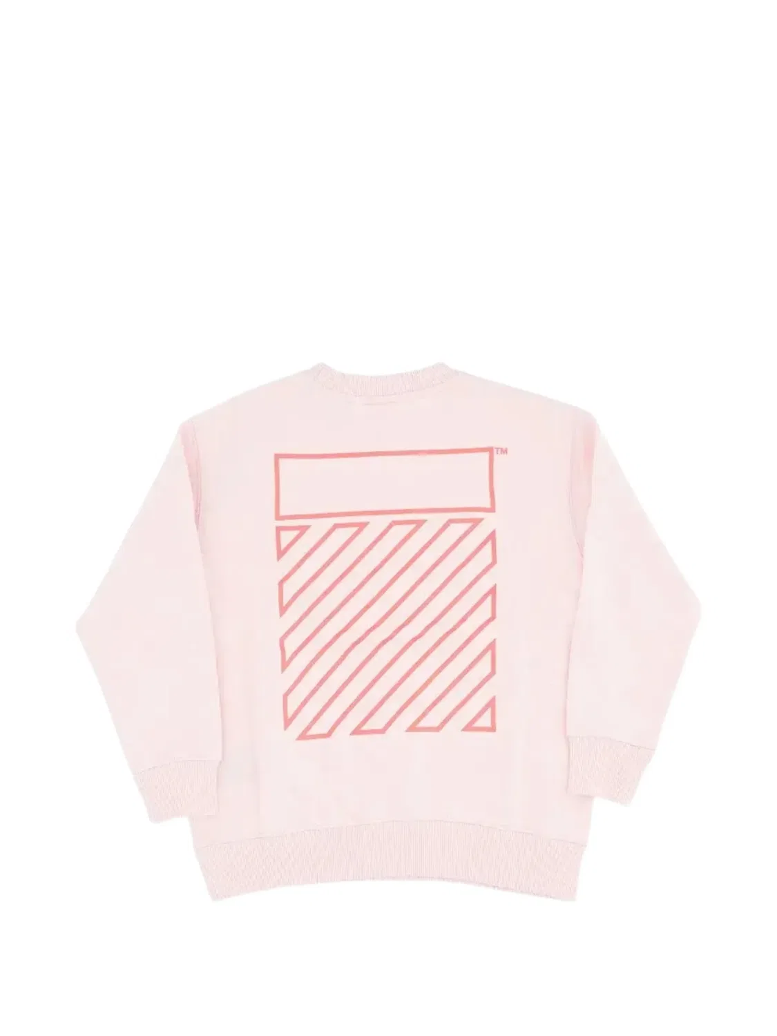 OFF-WHITE Детский свитшот с круглым вырезом розовый — фото 2