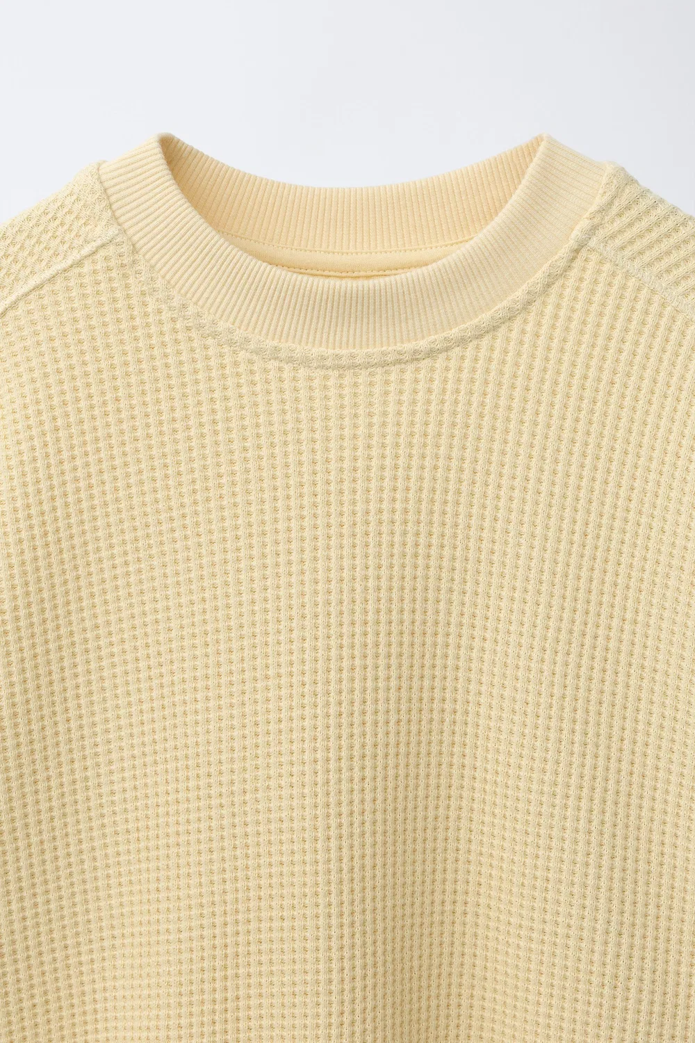 Толстовка вафельной вязки ZARA, Butter — фото 3