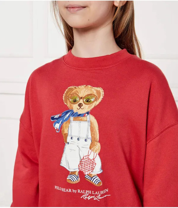 Толстовка Loose fit Polo Ralph Lauren, красный — фото 4