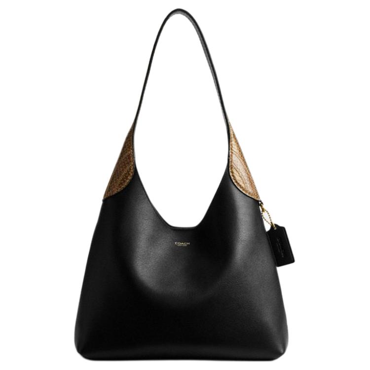 

COACH Бруклин кожаная сумка через плечо средний размер женская черная