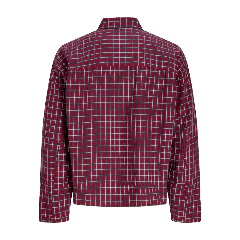 Детская рубашка с фактурным узором Savona Austin Dobby Jack & jones, Red — фото 2