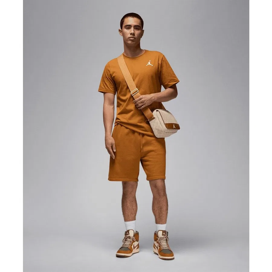 Футболка хлопковая Jordan Jumpman Nike, Коричневый — фото 3
