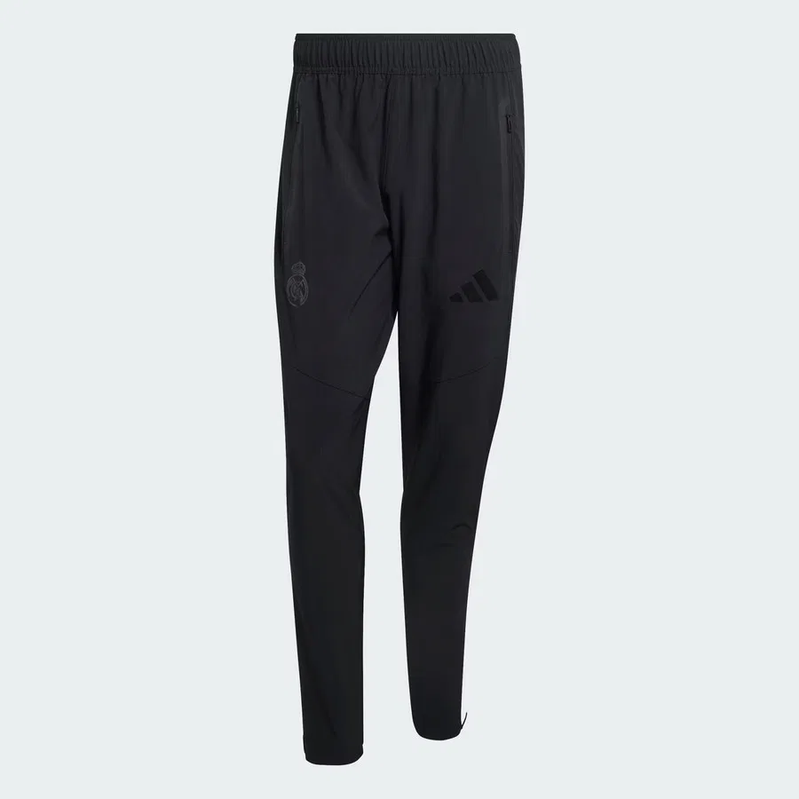 Спортивные штаны с эластичным поясом Real Madrid Tiro Travel adidas, Черный — фото 4