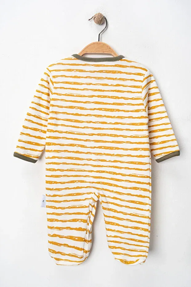 Детский для мальчиков комплект комбинезонов с принтом Safari Patterned Defne Lina Baby, Multicolor — фото 4