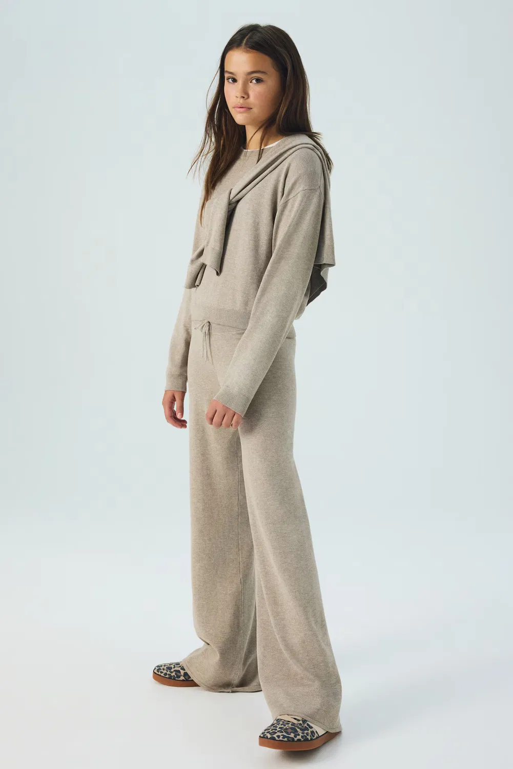 Комплект из двух предметов из тонкого трикотажа H&M, Hellbeigemeliert