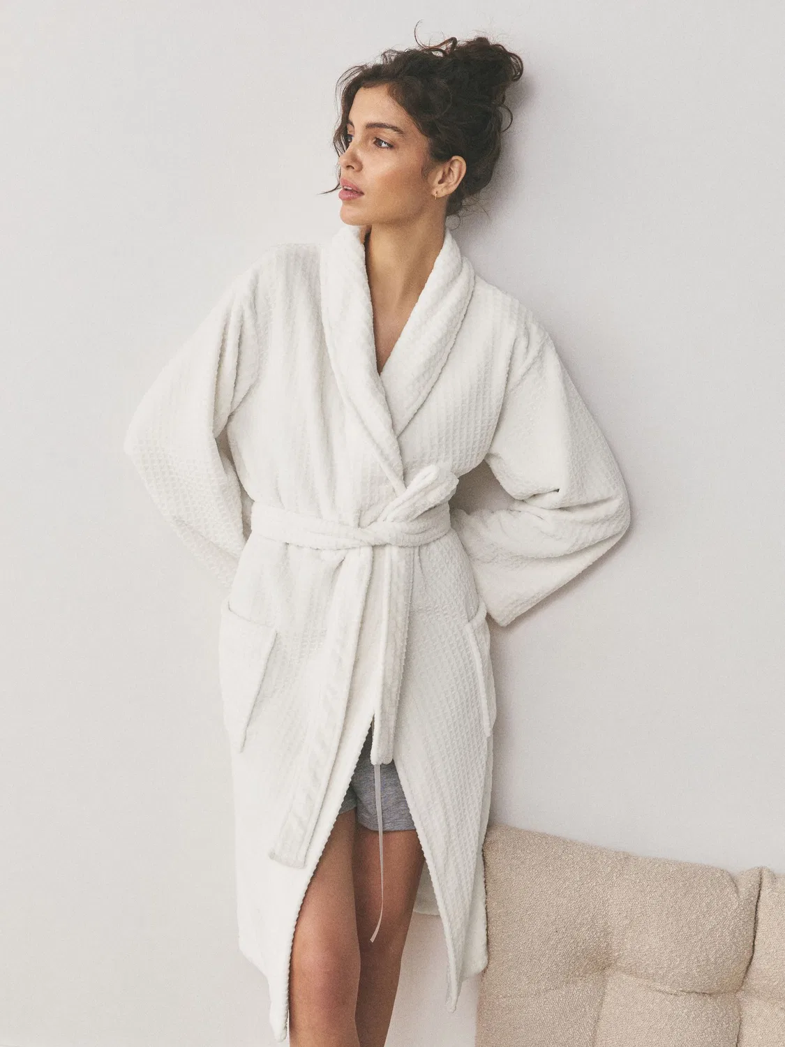 Халат вафельный Cosy Next, белый