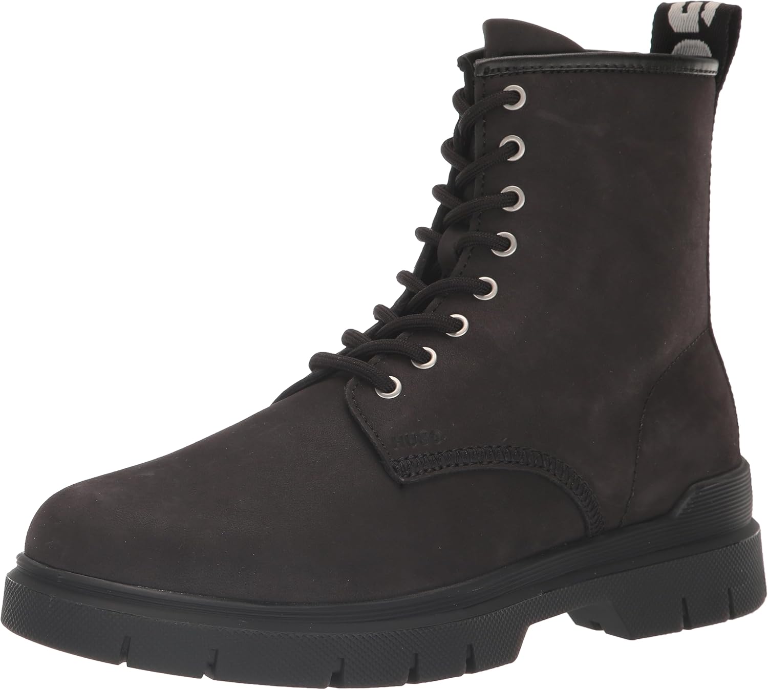 

Мужские ботинки HUGO Ryan из нубука с шнуровкой, черный