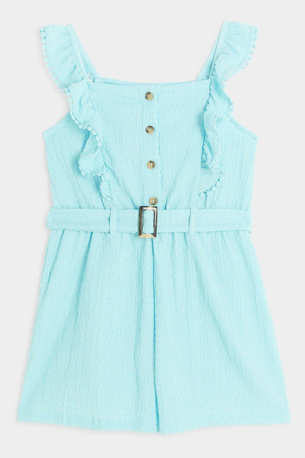 

Комбинезон для девочек с поясом и оборками River Island, синий