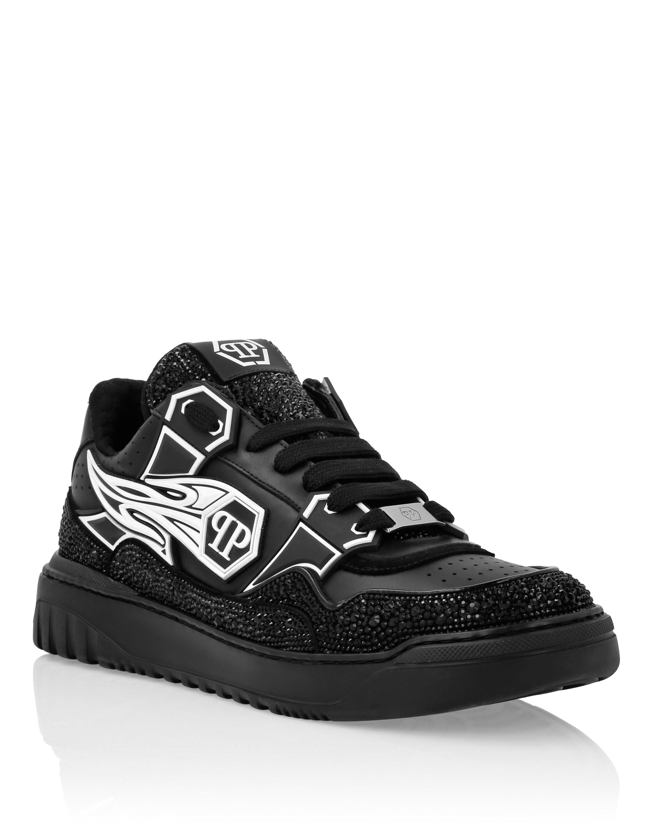 

Кожаные низкие кроссовки Moon Walker PHILIPP PLEIN, черный