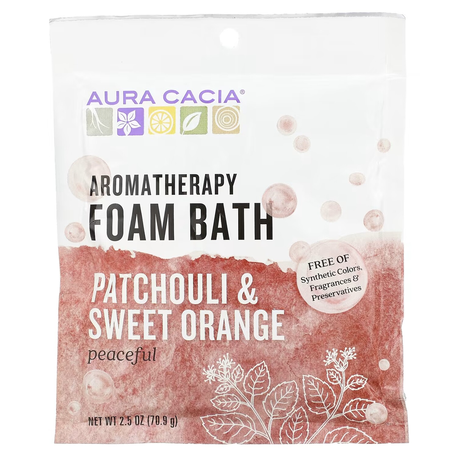 

Ароматерапевтическая пена для ванны Aura Cacia, пачули и сладкий апельсин, 70,9 гр.