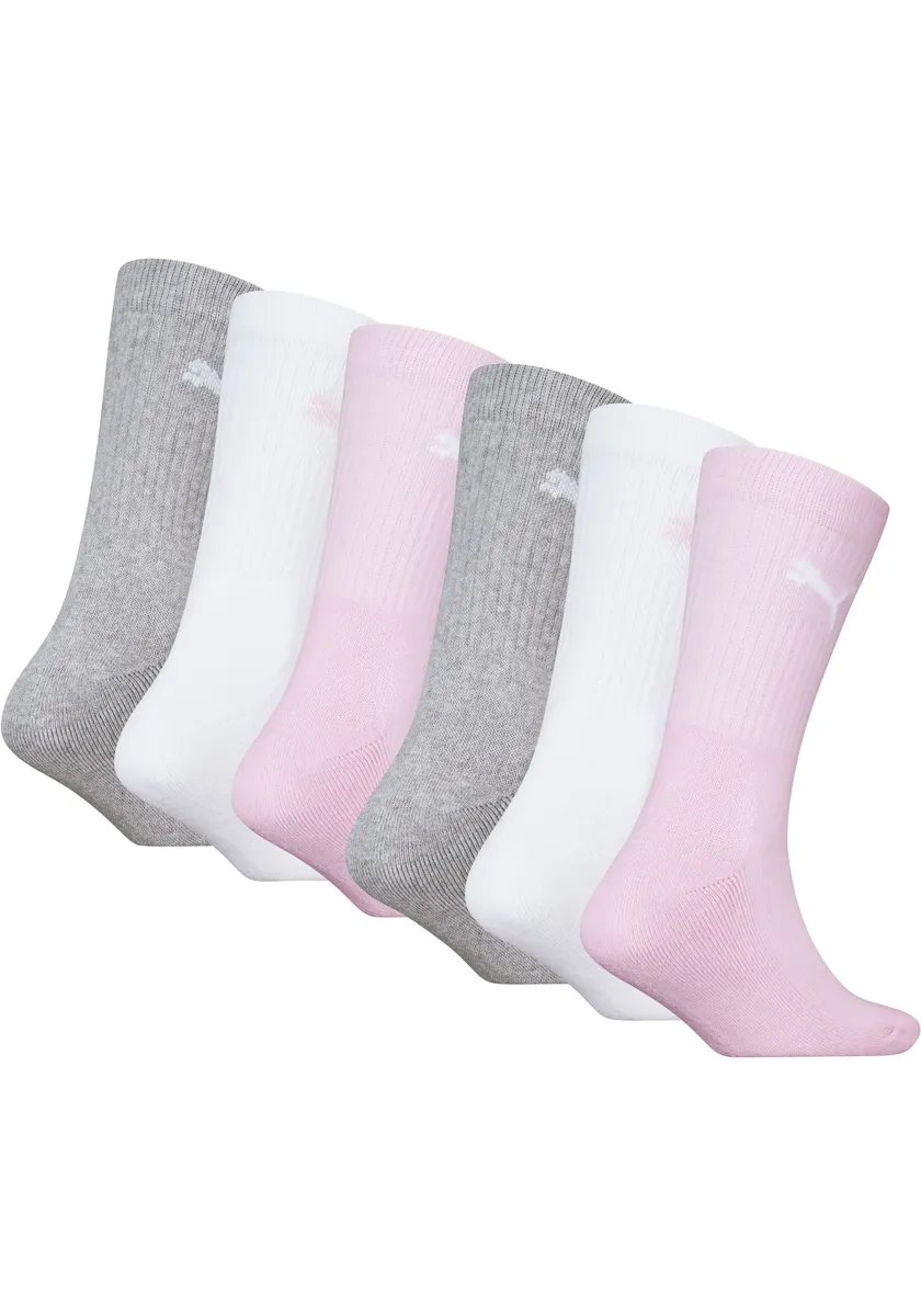 Носки PUMA "JUNIOR CREW SOCK 6P ECOM" (6 пар), мягкая подошва для дополнительного комфорта, цвет Rose Water — фото 2