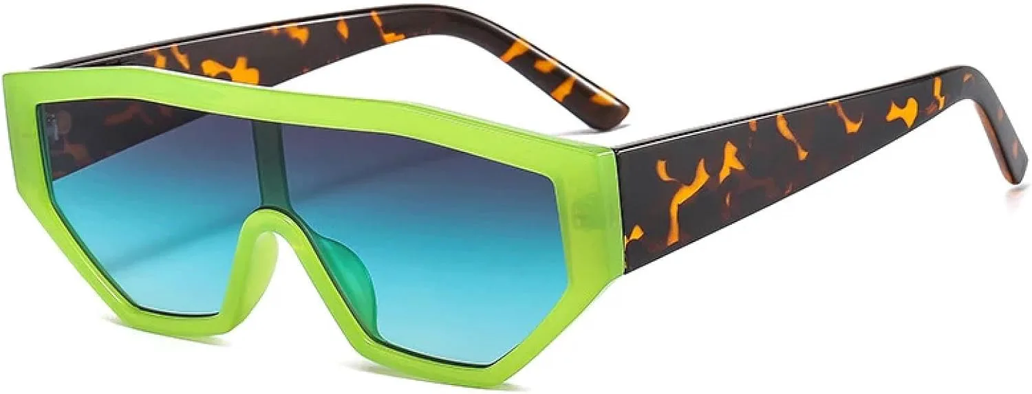 

Модные яркие цельные солнцезащитные очки «кошачий глаз» для женщин, ретро-градиентные, с защитой от УФ-излучения UV400 для мужчин HHZZYVY, Green Gray Green