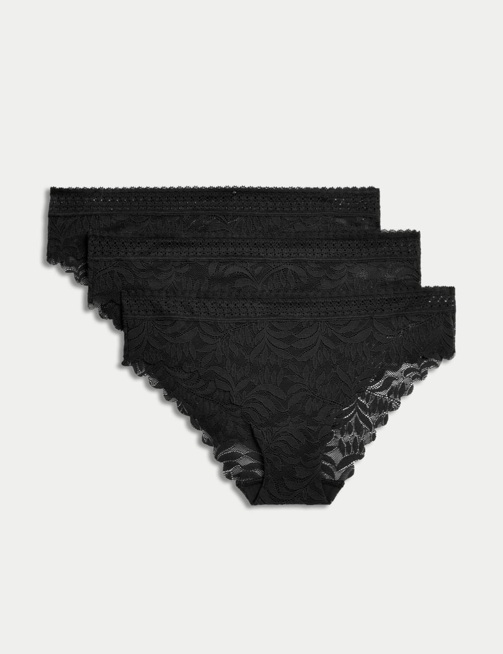 

3 шт. трусики-бразильские Flexifit Lace Marks & Spencer, черный