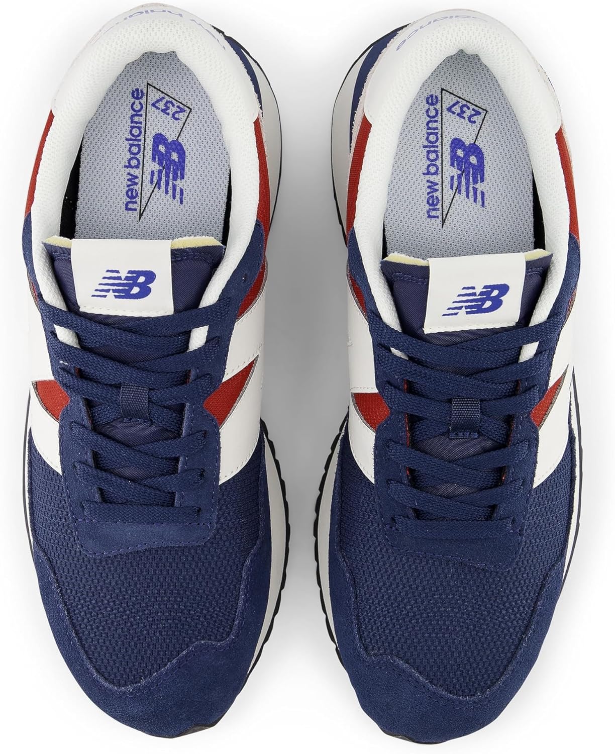 Мужские кроссовки для бега по шоссе New Balance 237 V1 Classic, белый/красный/синий/темно-синий — фото 2