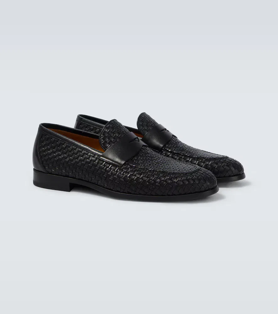 Пенни-лоферы Heracio из плетеной кожи Magnanni, черный