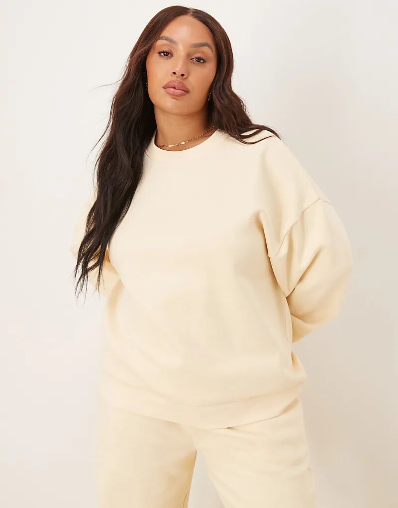 

Толстовка Curve Ultimate с начесом сзади от ASOS DESIGN цвета пахты Asos Curve